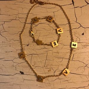 Tory Burch Message Delicate Necklace - LOVE